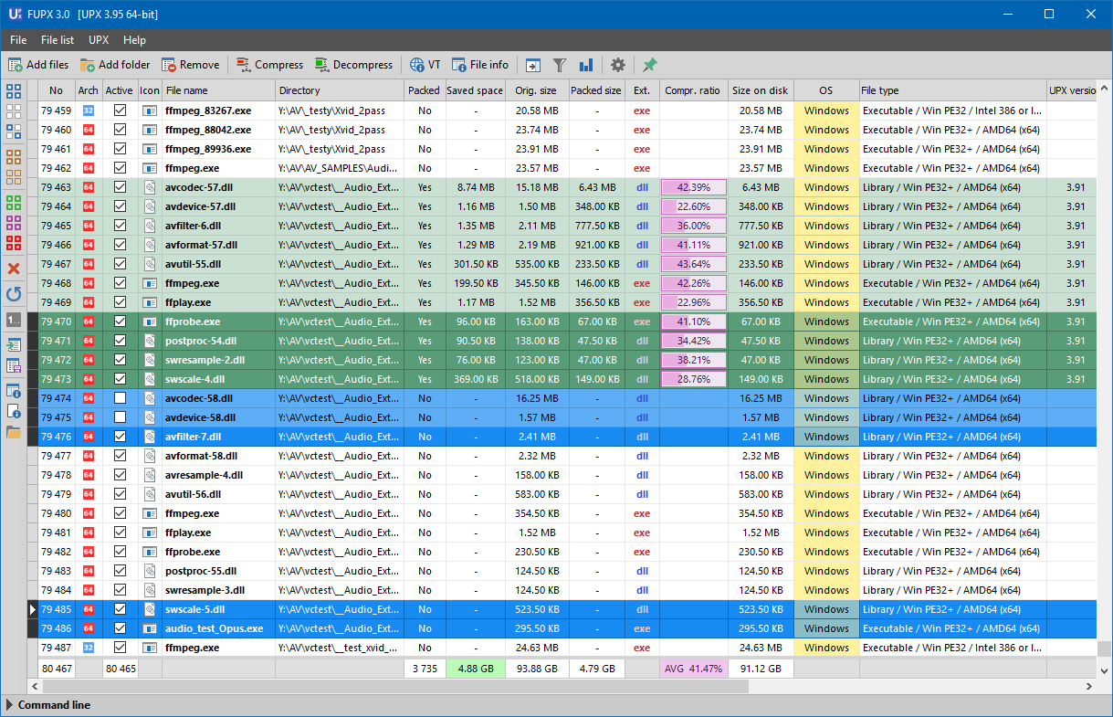 FUPX Graphical interface for the UPX packer Pazera Software