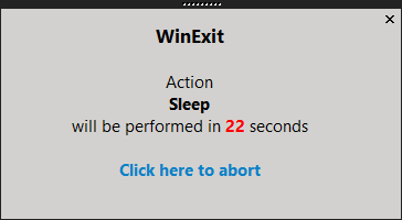 WinExit - Notification